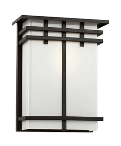 Trans Globe Lighting-40203 BK-Cityscape - One Light Square Outdoor Wall Lantern   Cityscape - One Light Square Outdoor Wall Lantern